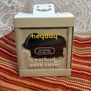 NWT - Heyday Black Earbud Case Cover for AirPods - Fits Gen 1 & Gen 2